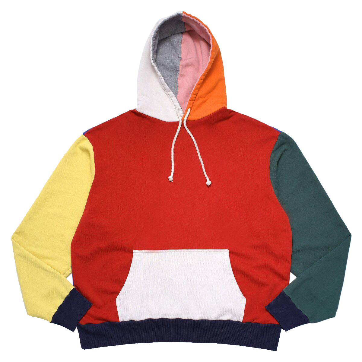 Multicolor color block deals hoodie